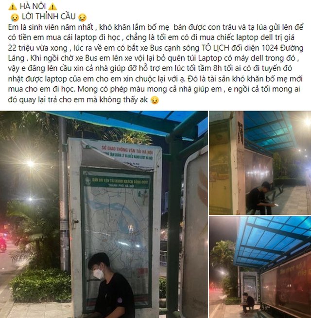The truth about the first year male student losing his laptop at the Hanoi bus station and asking for help in the middle of the night 3